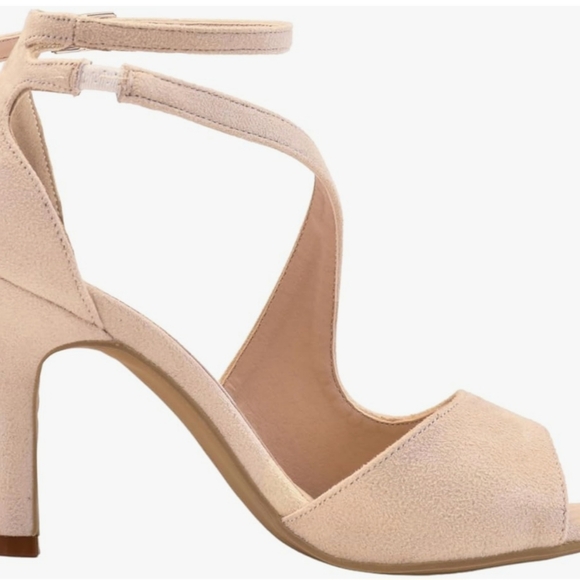 NWT Elegantpark Women's Peep Toe High Heels Size 7 - Picture 2 of 15